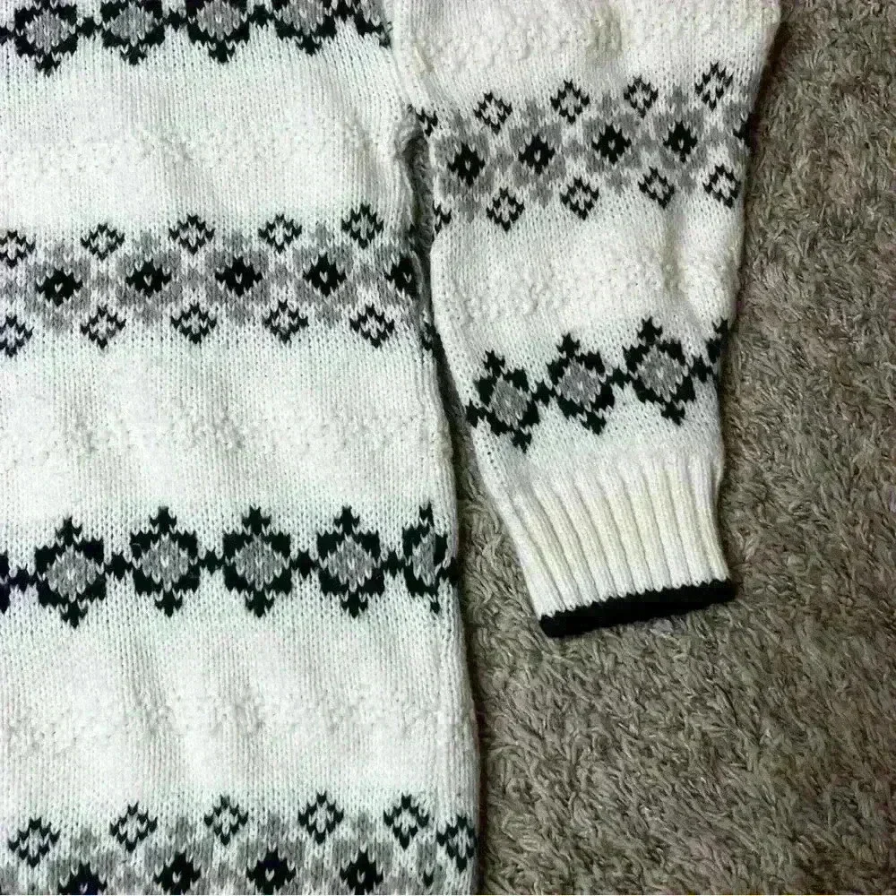 Vintage Nan Dorsey Cable Knit Sweater Made In‎ USA Women Large Cream Heavy Warm